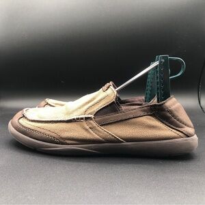 Crocs Walu Luxe Canvas Loafers Slip-On Casual Brown Shoes‎ 203473 Men's Size 7